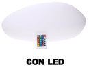 Lampada 12 Led Multicolor 40x30x15 cm in Polietilene Bianca