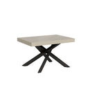 Tavolo Allungabile 140-244x90x77 cm Volantis Cashmere Telaio Antracite 
