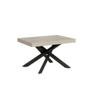 Tavolo Allungabile 120-224x90x77 cm Volantis Cashmere Telaio Antracite 