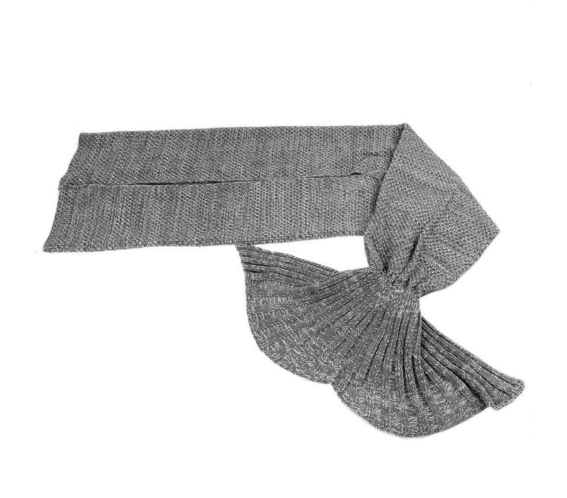 Coperta in Acrilico 180x100 cm Coda di Sirena Grigio