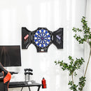Bersaglio Elettronico con 6 Freccette e Monitor LCD per 31 Giochi 83x45x4 cm Nero e Blu      