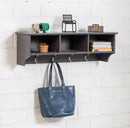 Mensola Appendiabiti in Legno 79x25x25 cm Cortina Grigio