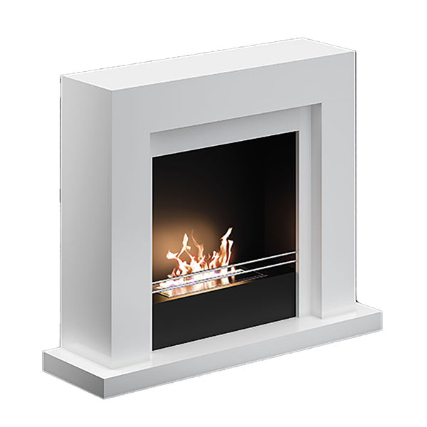 sconto Camino a Bioetanolo da Pavimento 100x30x88 cm 2500W 1,8L Udine Bianco