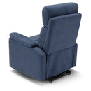 Poltrona Alzapersona Elettrica 2 motori 80x99x97 cm In Tessuto Jazz Denver Blu