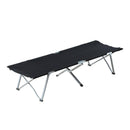 Letto da Campeggio Pieghevole in Metallo e Tessuto Oxford 193x64x40 cm  Nero