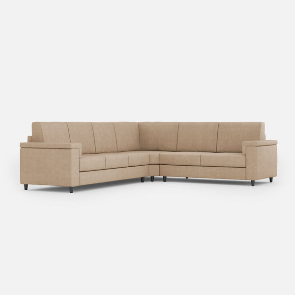 online Divano Angolare 6 Posti 286x226x85 cm Marrak in Tessuto Beige