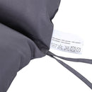 Cuscino da Giardino 2 Posti 132x110x10 cm con Schienale per Panche e Dondoli in Poliestere Grigio Scuro      