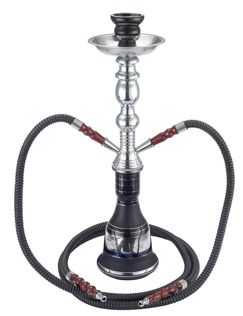 Narghilè 2 Tubi H50 cm con Pinza Carbone