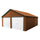 Casetta Box da Giardino in Lamiera di Acciaio 664x721x372 cm Legno