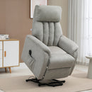 Poltrona Alzapersona Elettrica 1 Motore 75x93x110 cm in Microfibra Grigio