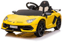 Macchina Elettrica per Bambini 12V con Licenza Lamborghini Aventador Gialla