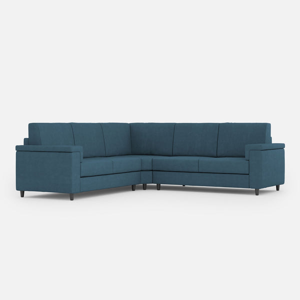 Divano Angolare 5 Posti 246x246x85 cm Marrak in Tessuto Avio online