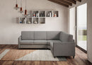 Divano Angolare 5 Posti 221x221x85 cm Karay in Tessuto Grigio