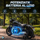 Moto Elettrica per Bambini 3-8 Anni 12 V BMW R18 125x62x83 cm con Batteria al Litio e Rotelle Rimovibili in PP Nero      