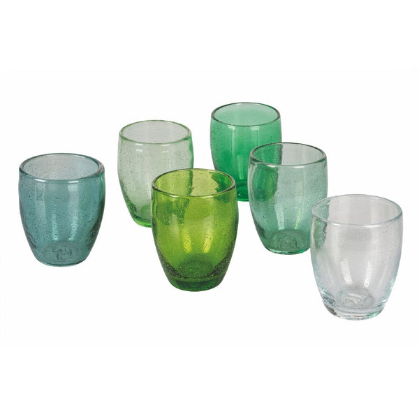 Set 6 Bicchieri Acqua Acapulco Greenery in Vetro VdE Tivoli 1996 Verde acquista
