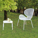 Poltrona Midway Impilabile 64x54x85 h cm in Acciaio Bianco
