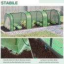 Serra da Giardino a Tunnel con Porte Avvolgibili 295x100x80 cm in Acciaio e Plastica PP Verde