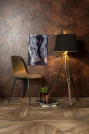 Set 4 Sedie 44x50xH84 cm in Similpelle Brigitte Moka Vintage