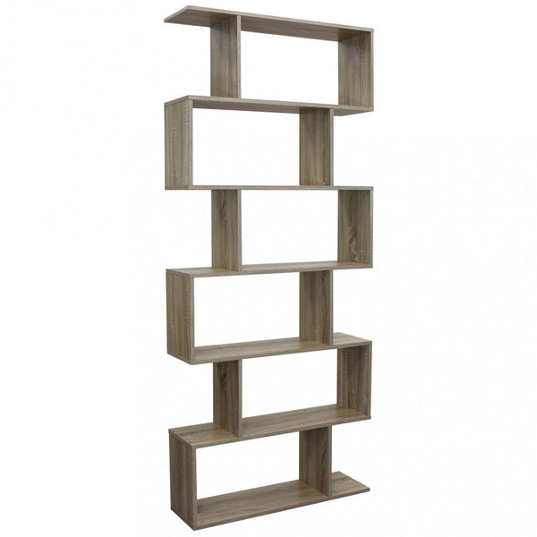 Libreria Alana 80x23,5x190,5 h cm in Truciolare bilaminato Naturale sconto