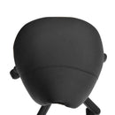Sgabello Girevole a Sella per Parrucchieri con Ruote e Altezza Regolabile 35x38x43-55 cm in Similpelle Nero