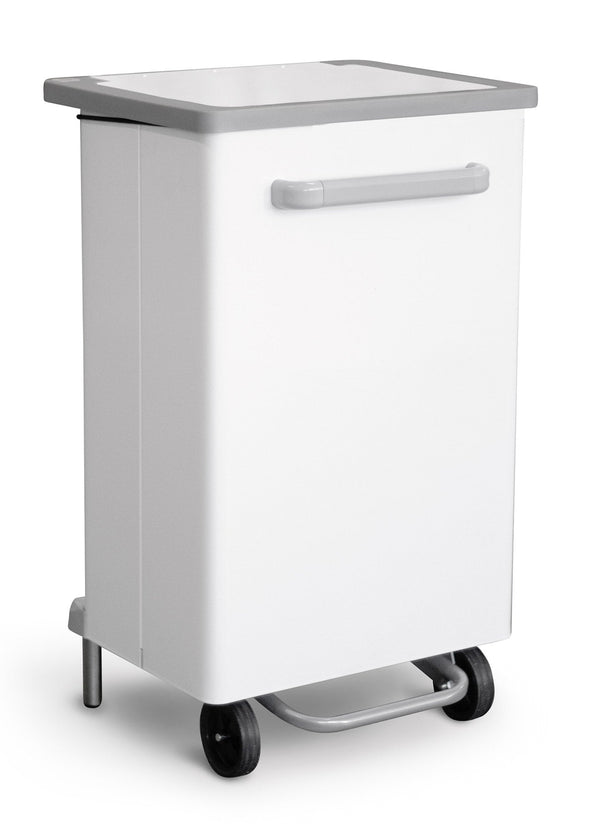 prezzo Pattumiera Per Raccolta Differenziata 47x37xh83 cm In Acciaio Verniciato a Pedale Bianco