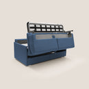 Divano Letto 3 Posti 189x96x96 cm Evans in Tessuto Blu