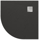 Piatto Doccia Semicircolare 90x90 cm in Acrilico Fosterberg Azalea 4 Antracite