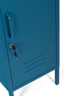 Comodino 1 Anta 40x35x76 cm Cambridge in Acciaio Blu