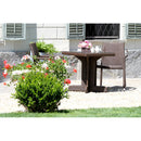 Tavolino da Giardino in Polyrattan Quadrato 70x70x75cm Adila Noce