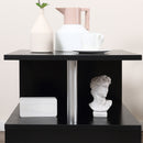Tavolino Basso da Salotto in Legno Nero 50x50x50 cm 