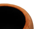 Puff Contenitore Paris Ø72x43 cm in Legno Spugna e Poliestere Arancione e Oro