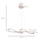 Lampadario a LED 70W Altezza Regolabile Bianco