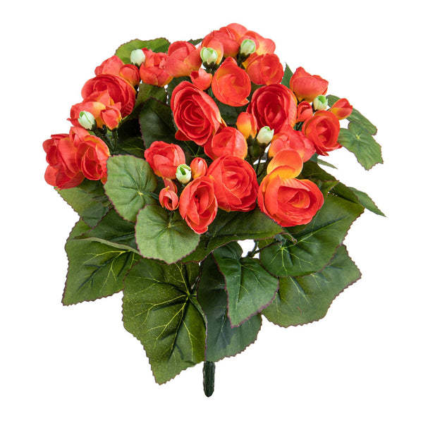 Set 3 Bouquet Artificiale di Begonia Altezza 28 cm sconto