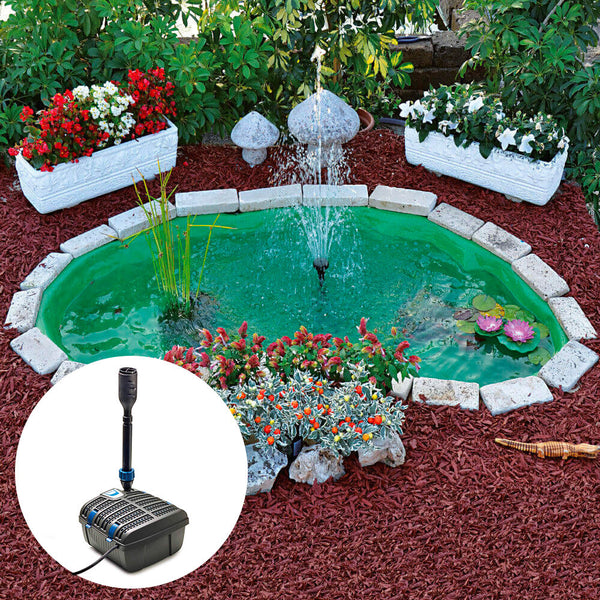 acquista Kit Laghetto Artificiale + Pompa Filtro da Giardino 185x115x36 cm in Polietilene 270 Litri Verde