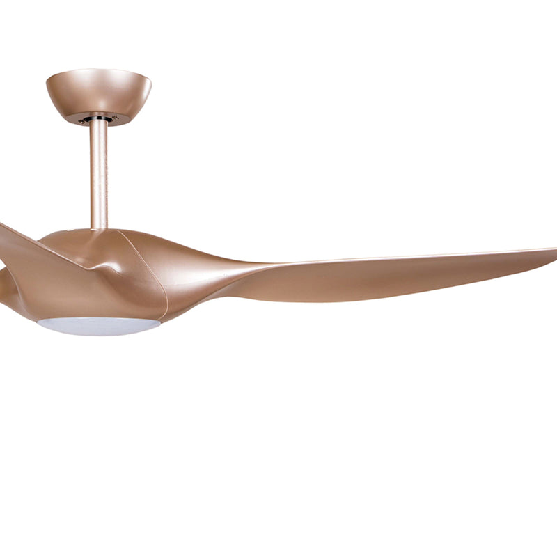 Ventilatore da Soffitto con 3 Pale e Lampada Ø142 cm 6 Velocità Sulion Diamond Oro