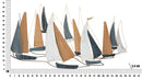 Panello Dark Regata 132x3,8x76,8 cm in Ferro