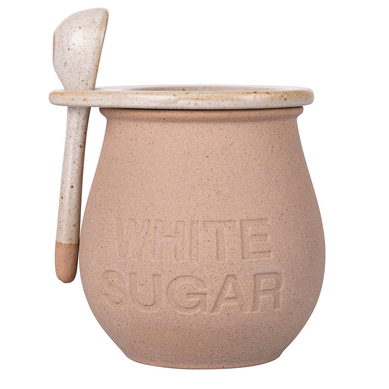 Barattolino Zucchero con Cucchiaino Ø8x10,5 cm 420 ml in Ceramica VdE Tivoli 1996 Pompei