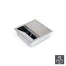 Passacavi da Tavolo Quadrato 85 x 85 mm da Incasso Plastica Cromato 5 Pezzi Emuca