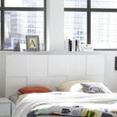 Letto Matrimoniale 183x211x116 cm in legno Ottica bianco laccato opaco