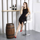 Sgabello con Braccioli Alzata a Gas e Seduta Girevole in Similpelle Vandi Nero