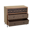 Comò 3 Cassetti in Legno Budapest