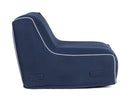 Poltrona Pouf Chaise Lounge Gonfiabile 90x60x70 cm in Poliestere Rihanna Blu