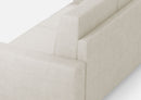 Divano 2 Posti 168x85x85 cm Sakar in Tessuto Latte