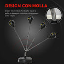 Punching Ball Sacco Boxe 45x45x133-151 cm da Terra con Guanti Nero