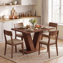 Tavolo da Pranzo Rettangolare per 4 Persone 120x80x73 cm in MDF Noce      
