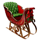 Slitta resina verde e rosso cm 57x30,5xh46,6