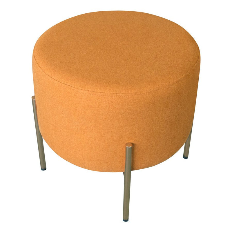 Pouf Poggiapiedi Ø40 cm in Tessuto Kate Arancio