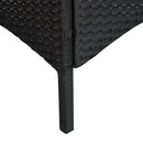 Set Salotto da Giardino 2 Poltroncine e Tavolino con Cuscini Rattan Sintetico Nero 