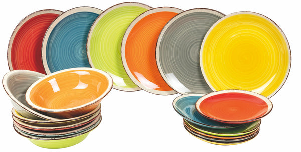 Servizio Piatti 18 Pezzi in Gres Villa d'Este Home Tivoli Viareggio Multicolor acquista