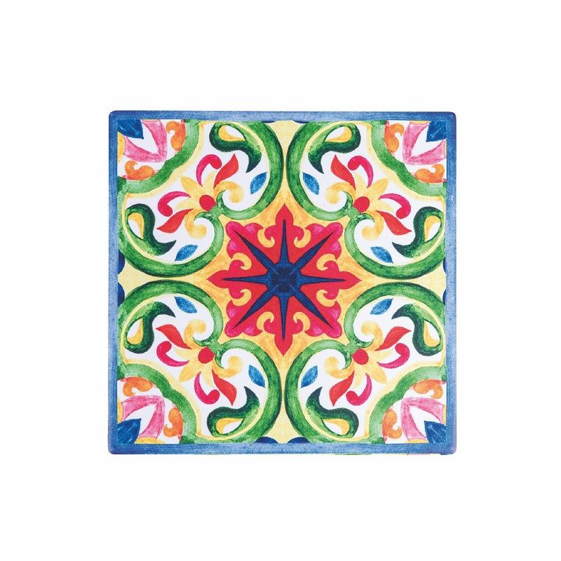 Set 4 Sottobicchieri 10x10x0,5 cm  in Ceramica VdE Tivoli 1996 Naxos